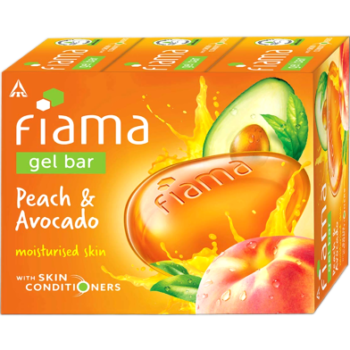  Fiama Soap Gel Bar Peach And Avocado 25 gm image