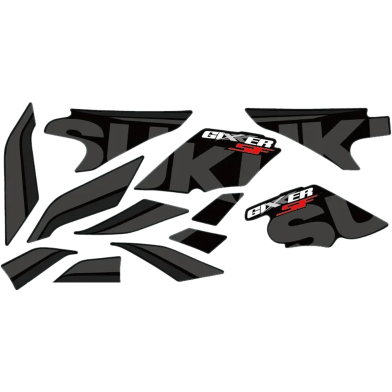  Full Body Sticker Set For Suzuki Gixxer/SF 2019 To 2020 (New Model) image