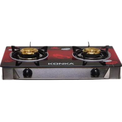 KONKA KGLPG604-2D Gas Stove -glass Top Double Burner (lpg) image