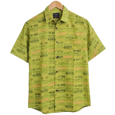  Khadem's Taat Cotton Open Collar Half Shirt for Men image