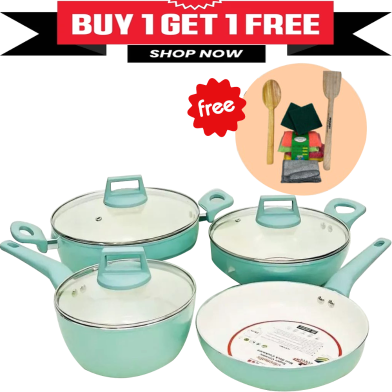 Kiam Super Ceramic 7 Pcs Set Cookere Set IB With 11Pcs FREE image