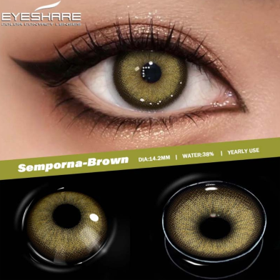  Ksseye Sem. Por. Na Brown Color Contact Lens With Lens Kit Box image
