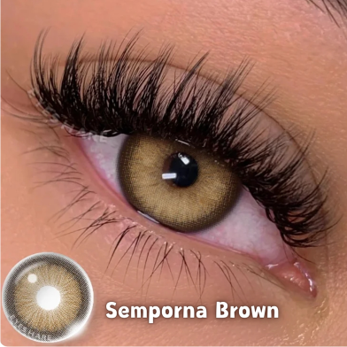  Ksseye Sem. Por. Na Brown Color Contact Lens With Lens Kit Box image