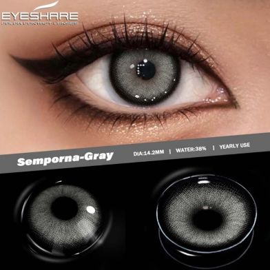  Ksseye Sem. Por. Na Gray Color Contact Lens With Lens Kit Box image