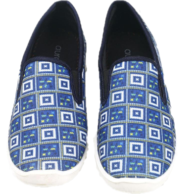  Ladies walking shoe Blue check image