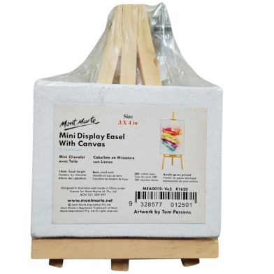  Mini Display Easel With Canvas 3/4 Inch image