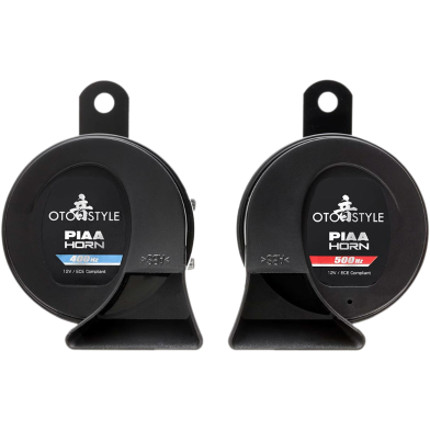  PIAA Waterproof Electric 14 Oto Style Performance Horn 112dB 400Hz/500Hz For Motorcycle And Car (2 Pcs) image