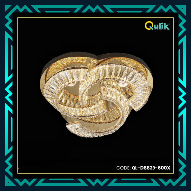  Qulik Flush Mount Luxury LED Crystal Chandelier Pendant Light image