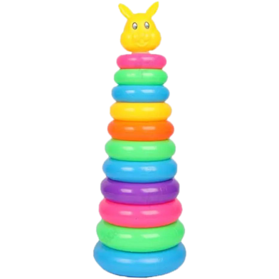  Rainbow Color Pyramid Ring Puzzle Toy 11 Layers (pyramid_china_11ring) image