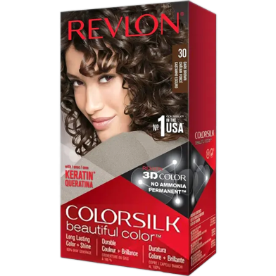  Revlon Colorsilk Beautiful Hair Color 30 Dark Brown image