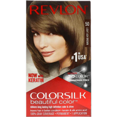  Revlon Colorsilk Beautiful Hair Color 50 Light Ash Brown image