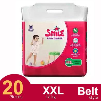 SMC Smile Belt System Baby Diaper (Size-XXL) (16kg) (20Pcs) image