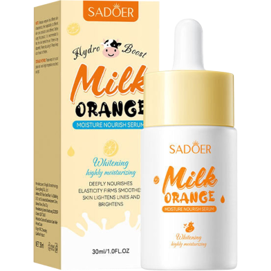 Sadoer Fruit And Milk Extract Whitening Moisturizing Repair The Skin Milk Orange Facial Serum - 30ml image