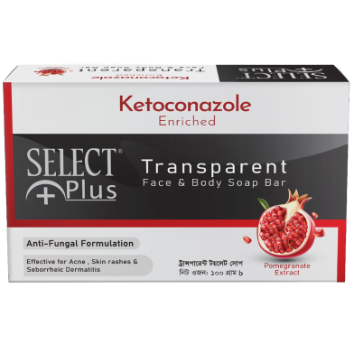  Select Plus Transparent Face And Body Soap Bar 100 gm image