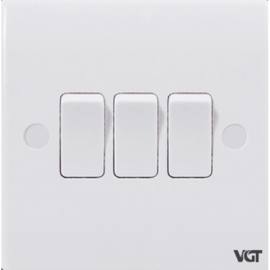  VGTEC 3 Gang 1 way switch (Classic series) image