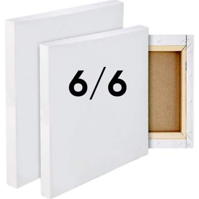 White Premium Canvas (6 x 6 inch) - 3 Pcs image