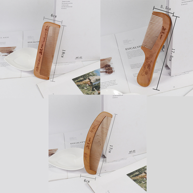 Wooden Hair Comb Wooden Hair Comb - 3pcs Slide 5