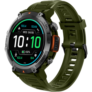  XTRA Active R28 Bluetooth Calling Smartwatch - Military Green image
