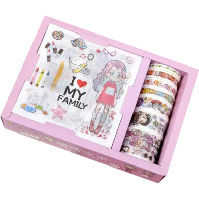 YFairy 08 Sheets Stickers with 5 Rolls Washi Tapes image