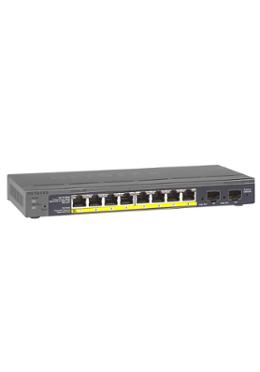 8-Port ProSafe Gigabit PoE Manage Desktop Switch plus 2SFP(PoE Budget 46W) (GS110TP) image