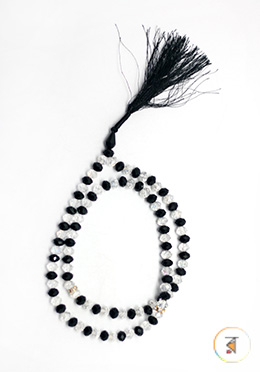 Crystal White ‍and Black Stone Tasbih image