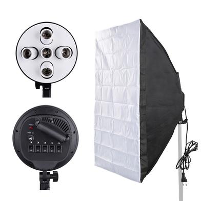 Chinese 4-Socket Softbox with Stand-1 Pc Professional Photography Lighting Kit image