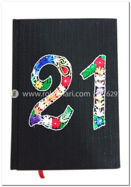 Black Color 21 Nakshi Notebook - NB-N-C-86-1025 image