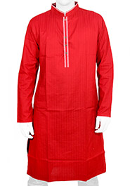 Red Casual Short Panjabi (P136) image