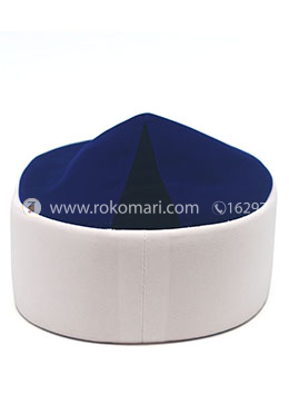 Egyptian Muslim Prayer Tupi - Blue and White Color (Large Size) image