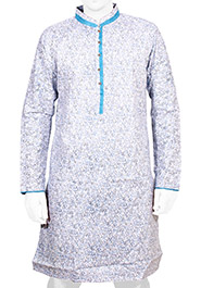 Sky Blue printed Short Panjabi (P124) image