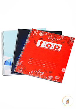 Top Sprial 120 Page Khata - 01 Pcs (Any Style and Color) image