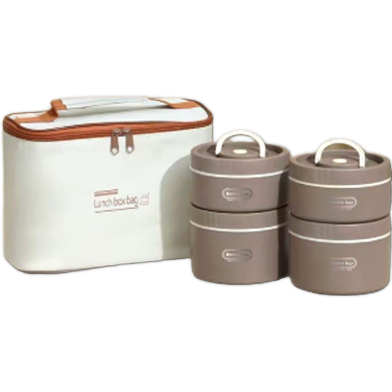 Portable Thermos Lunch Box Set Stackable Bento Box For Kids Adults School Picnic Fruit Salad Food Container Insulated Lunch Bag image