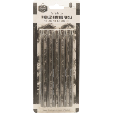 keep smiling woodless graphite pencils 6 pcs image