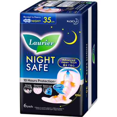 Laurier Sanitary napkin Night Safe 35cm- 6 Pad image