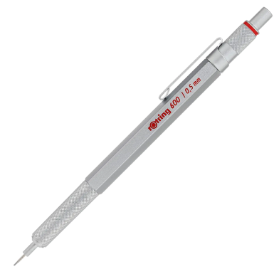 rOtring 600 Mechanical Pencil, 0.5 mm, Silver Barrel image