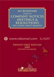 Guide to Company Notices Mettings and Resulations Including Draft Minutes -21st Ed