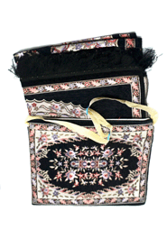 Muslim Prayer Hand Bag Jaynamaz Syria -Black and Light Pink image