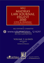 Mlj'S Madras Law Journal Digest 2010 - Vol. 5 (A-End) 