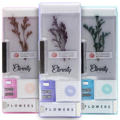 xiaolingjing 35222 Eternity Flower Pencil case and stationery box Double chember with Shapner image