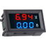 0.28 Inch Mini Digital Voltmeter Ammeter DC 100V 10A Panel Amp Volt Current Meter Tester 0.28 Inch Blue Red Dual LED Display image