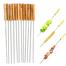 12 Pcs BBQ Stick - Brown and Silver image