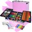 Art Supplies Set for Kids, Portable Aluminum Case Art Kit (Pink) - 145 Pcs image