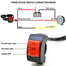 22mm Universal Motorcycle Switch ON ON OFF Connector Push Button Switch Handlebar Headlight Fog Spot Light Controller Switch image