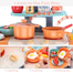 Fashion Kitchen Pretend Play Set With Water Light And Sound Effects(fashion_kitchen_889-177_orange) Orange - 29 Pcs image