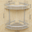 2 Layer Aluminium Bathroom Corner Triangle Rack Holder Shelf Storage image