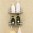 2 Layer Aluminium Bathroom Corner Triangle Rack Holder Shelf Storage image