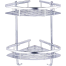2 Layer Aluminium Bathroom Corner Triangle Rack Holder Shelf Storage image