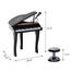 37 Keys Electric Musical Piano Sounds of Nature Keyboard Toy for kids with Microphone and Chair for Boys and Girl Children (88022B) -124135650 image