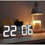 3D LED Digital Wall Alarm Clock 15 Inch Large Snooze Night Light USB Powered image