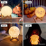 3D Print Moon Lamp Led Night Light Touch Switch Creative Moon Light Bedroom Decoration Gift Wooden Frame 12cm image